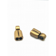 Eindkap brons 2 gaten met oog 