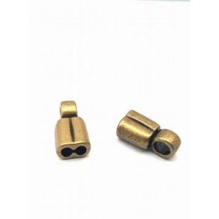 Eindkap brons 2 gaten met oog 