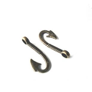 Vis Haak Sluiting Brons 10x