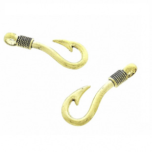 Vis-Haak sluiting 37x13mm goud