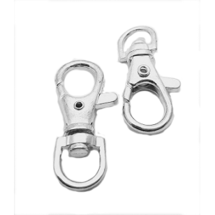 Verzilverde sleutelhanger 35x15mm