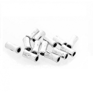Kraal Tube 10x5mm Zilver