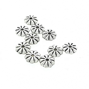 Kraal Metaal Bloem 7x2mm