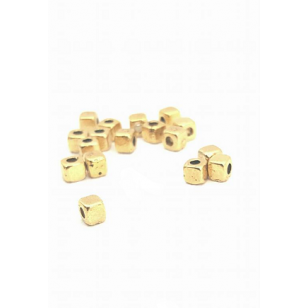 Kraal Kubus Goud 3x3mm 50x