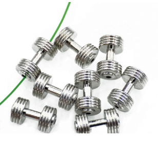 Kraal Dumbbell Zilver 18mm
