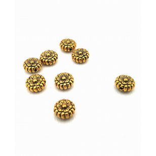 Kraal Bloem Goud 7mm