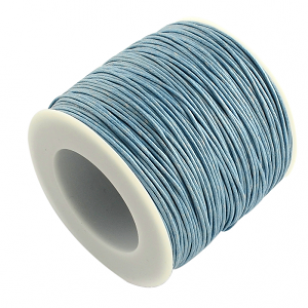 Waxkoord 1mm Lichtblauw pmtr