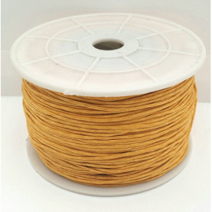 Waxkoord 1 mm - okergeel - per meter