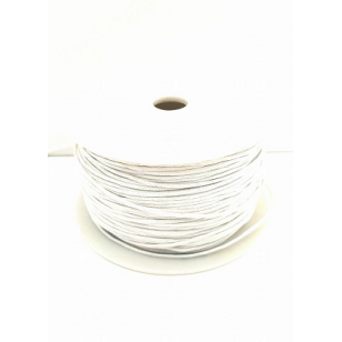 Waxkoord - 1 mm - wit - per meter