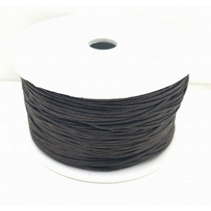 Waxkoord - 1 mm - zwart - per meter