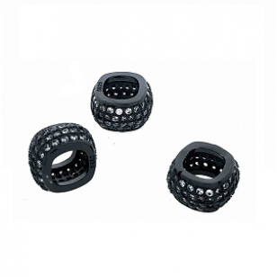 Kraal Zirkonia Zwart 11x11mm