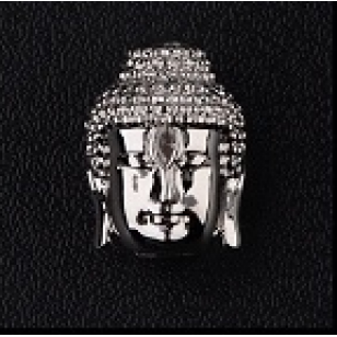 Kraal Zirkonia Boeddha zilver