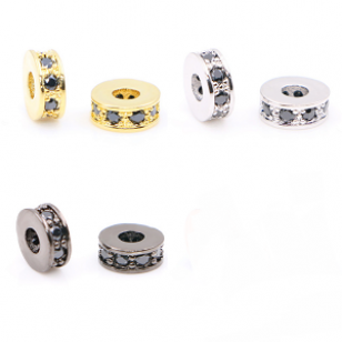 Tussen kraal Zirkonia 7x3mm Tussen kraal Zirkonia 7x3mm